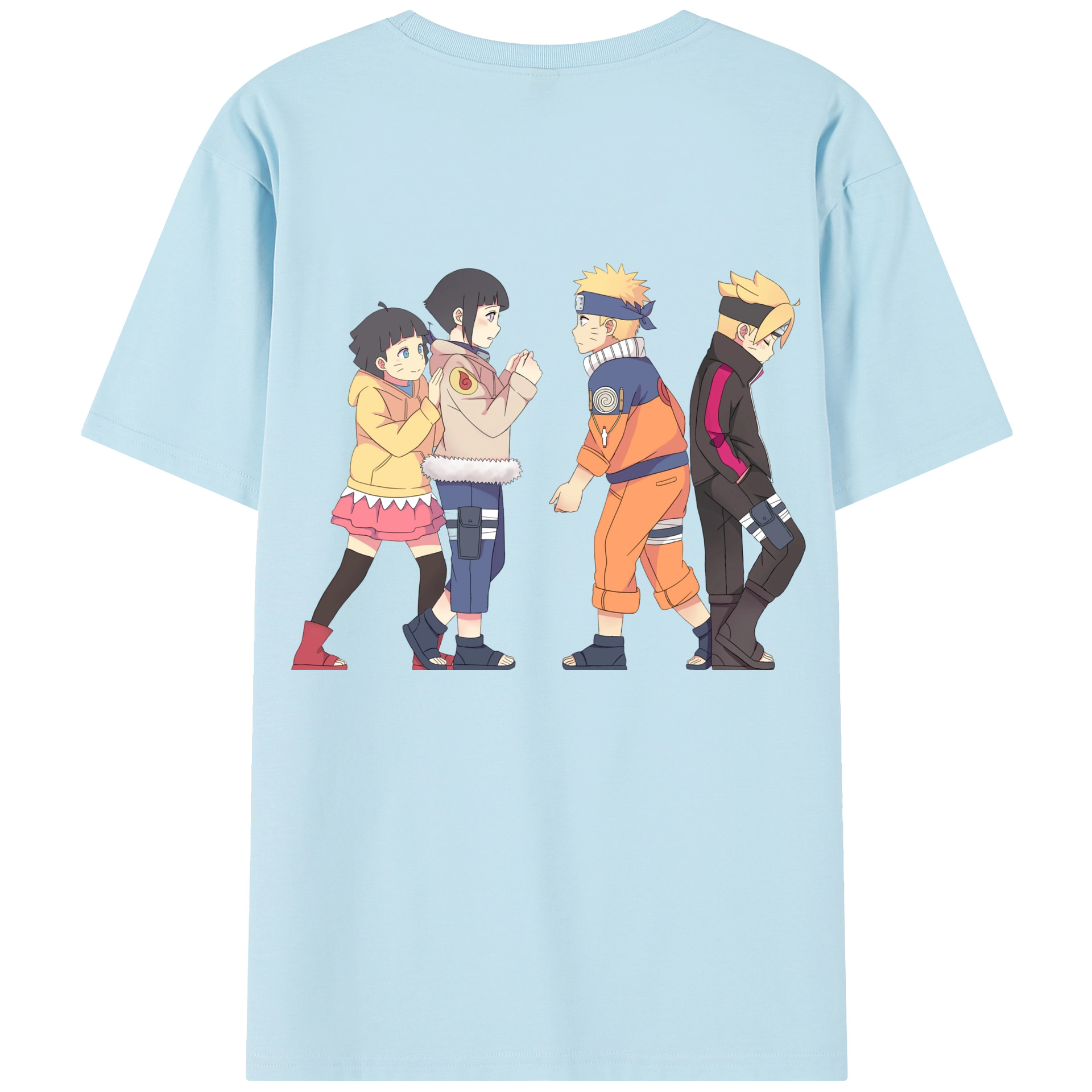 （画像用） NARUTO -ナルト- うずまき ナルト Uzumaki Naruto 綿100％半袖Tシャツ（背面プリント）